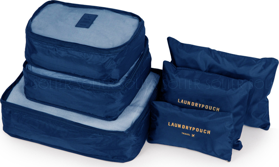 Tmavomodrá sada organizérov do kufra blue SA55) Veľkosť: ONE SIZE