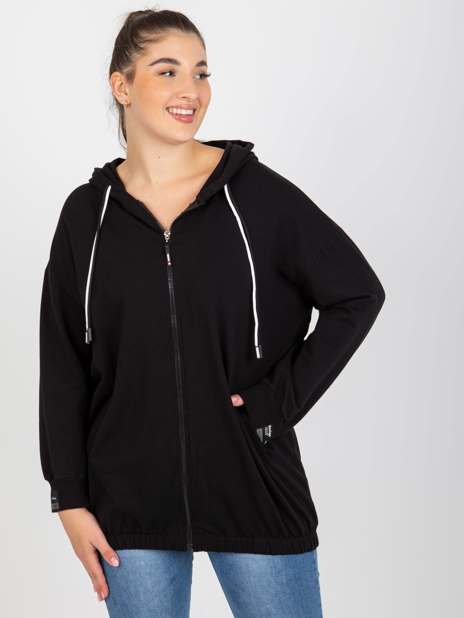 Čierna mikina ESSENTIALS RV-BL-8277.28-black Veľkosť: ONE SIZE