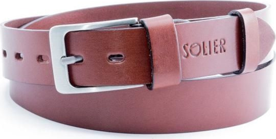 Tmavohnedý kožený opasok SB11 DARK BROWN 90CM Veľkosť: ONE SIZE