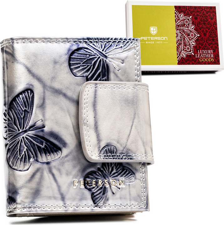 Peterson sivá peňaženka s motýlikmi Y578 [DH] PTN 42329-BF Veľkosť: ONE SIZE