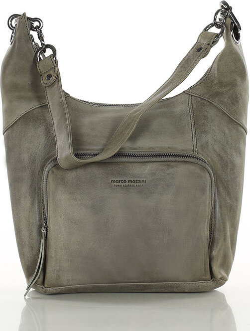 MARCO MAZZINI TMAVÁ KHAKI SHOPPER KABELKA S PRAKTICKÝM VRECKOM (VS92D) Veľkosť: ONE SIZE