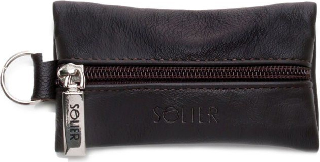 Elegantné pánske vrecko na kľúče značky SOLIER (SA18 BROWN) Veľkosť: ONE SIZE
