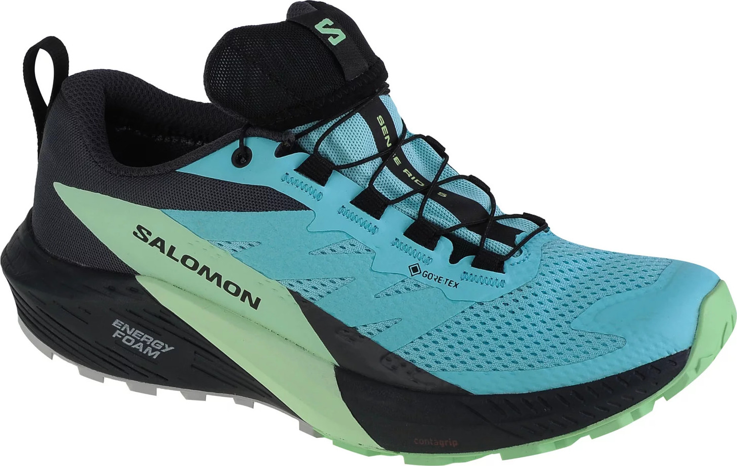 Tyrkysové bežecké tenisky Salomon Sense Ride 5 GTX W 472160 Veľkosť: 38