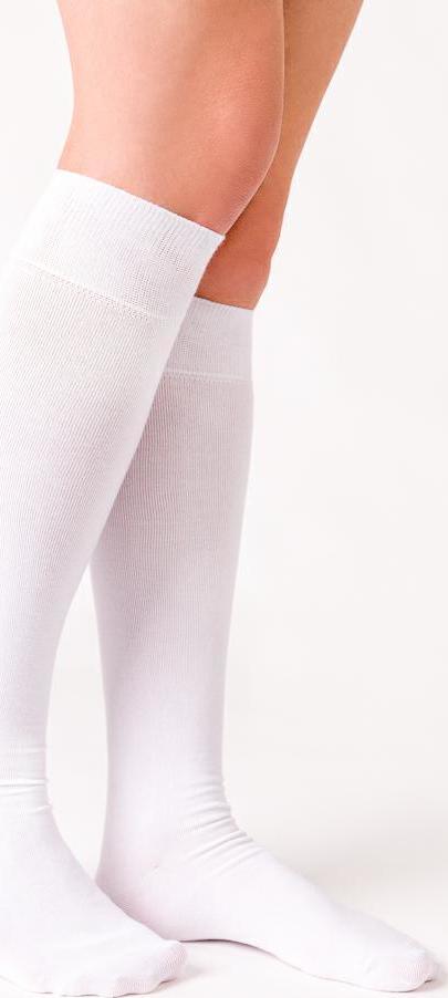 Biele dámske hladké podkolienky Art. 072 AI78, WHITE Veľkosť: 35/37