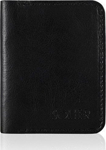 Elegantné pánske puzdro na doklady Solier SW11 SLIM BLACK Veľkosť: ONE SIZE