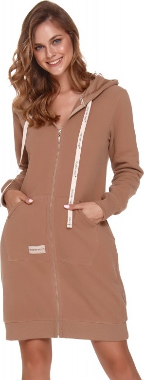 Hnedý mikinový župan z organickej bavlny Veľkosť: S