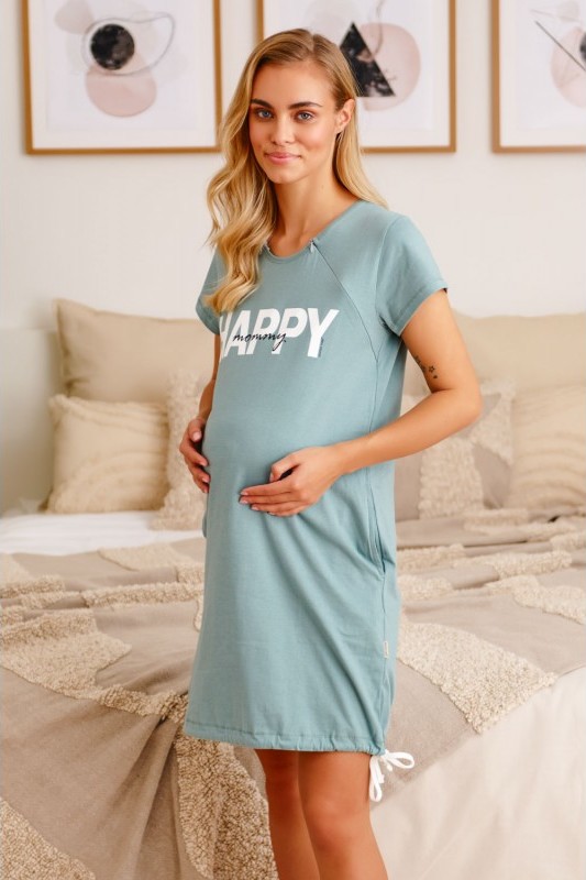 HAPPY MOMMY MINTOVÁ TEHOTENSKÁ A DOJČIACA KOŠELA SO ZIPSAMI Veľkosť: L