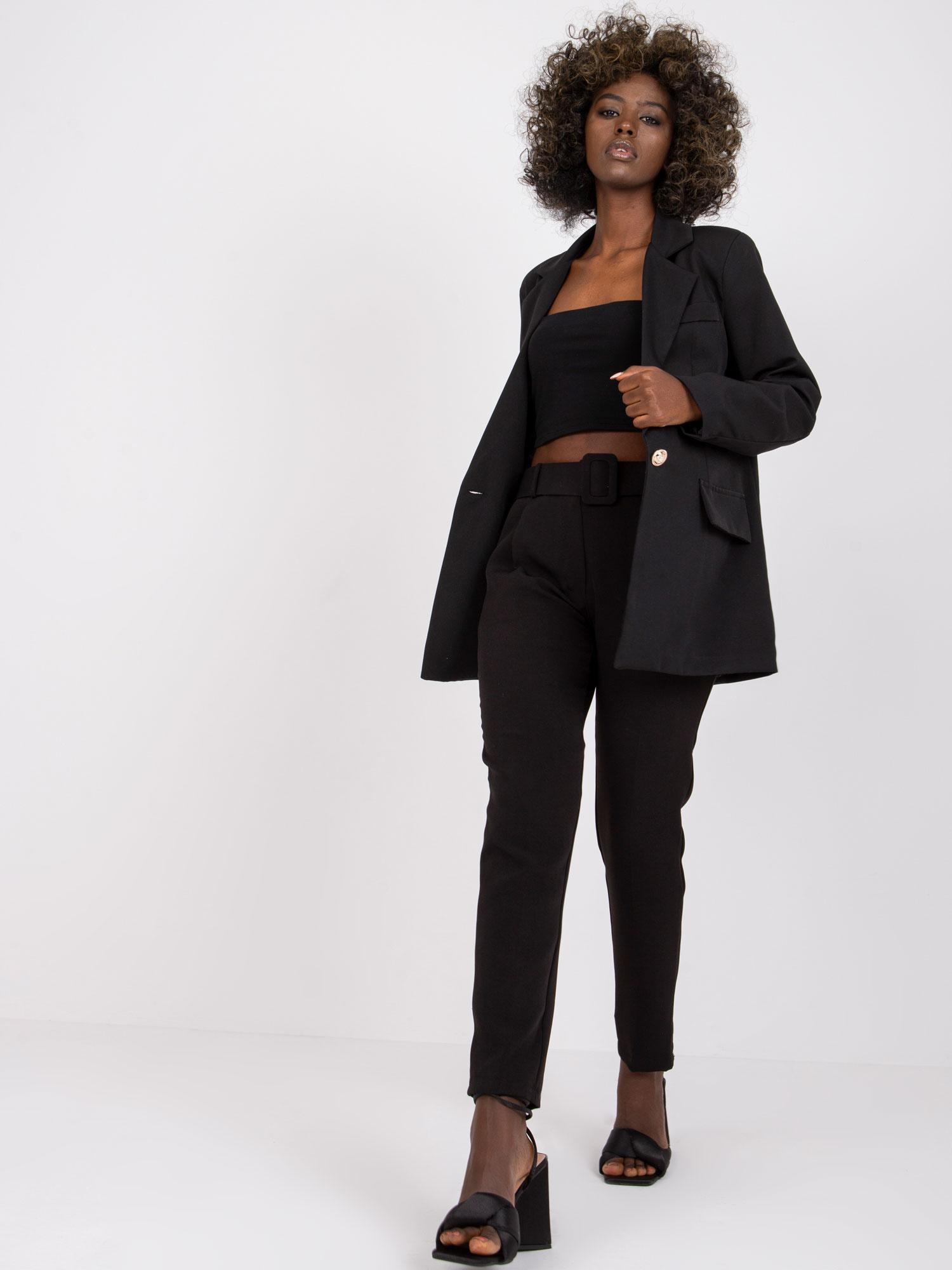 Čierne elegantné sako DHJ-MA-15556.22X-black Veľkosť: S