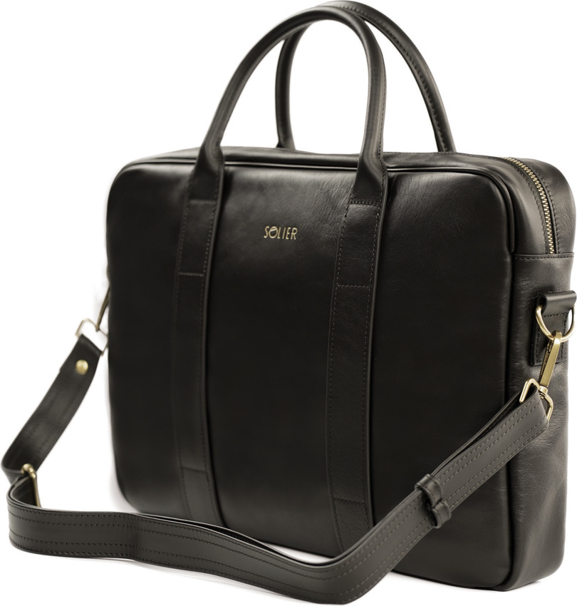 Pánska kožená hnedá taška SOLIER SL20 dark brown Veľkosť: ONE SIZE