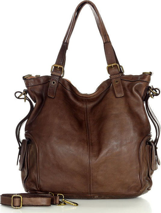 MARCO MAZZINI hnedá vintage shopper kabelka (v145g) Veľkosť: ONE SIZE