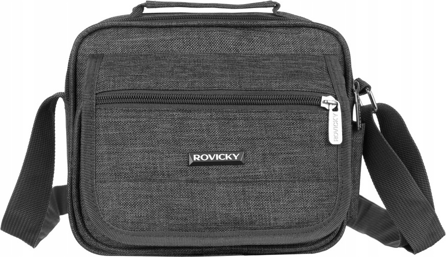 Rovicky Sivá textilná messenger taška [DH] R-6523 Veľkosť: ONE SIZE