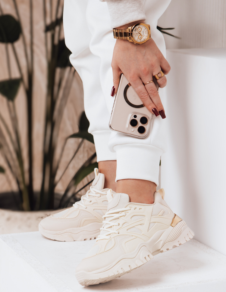 Béžové sneakersy na platforme CILLE ZY0459 Veľkosť: 39