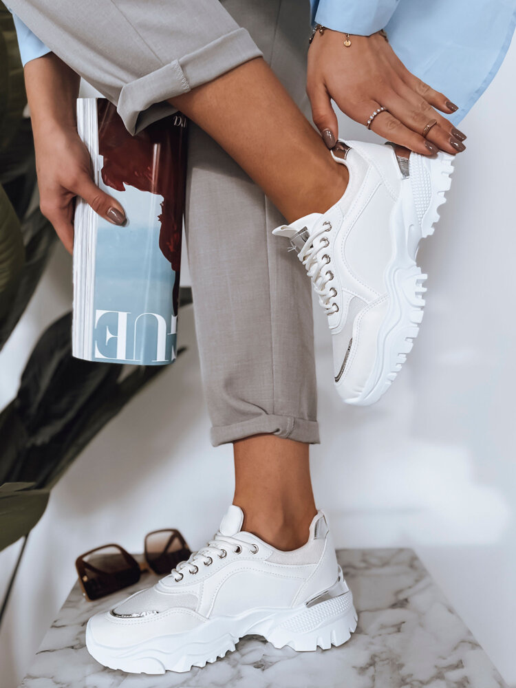 Biele sneakersy na platforme LIZZE ZY0458 Veľkosť: 39