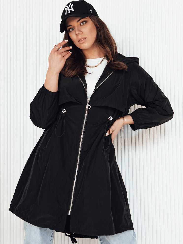 Čierna parka WOLINA TY4154 Veľkosť: ONE SIZE