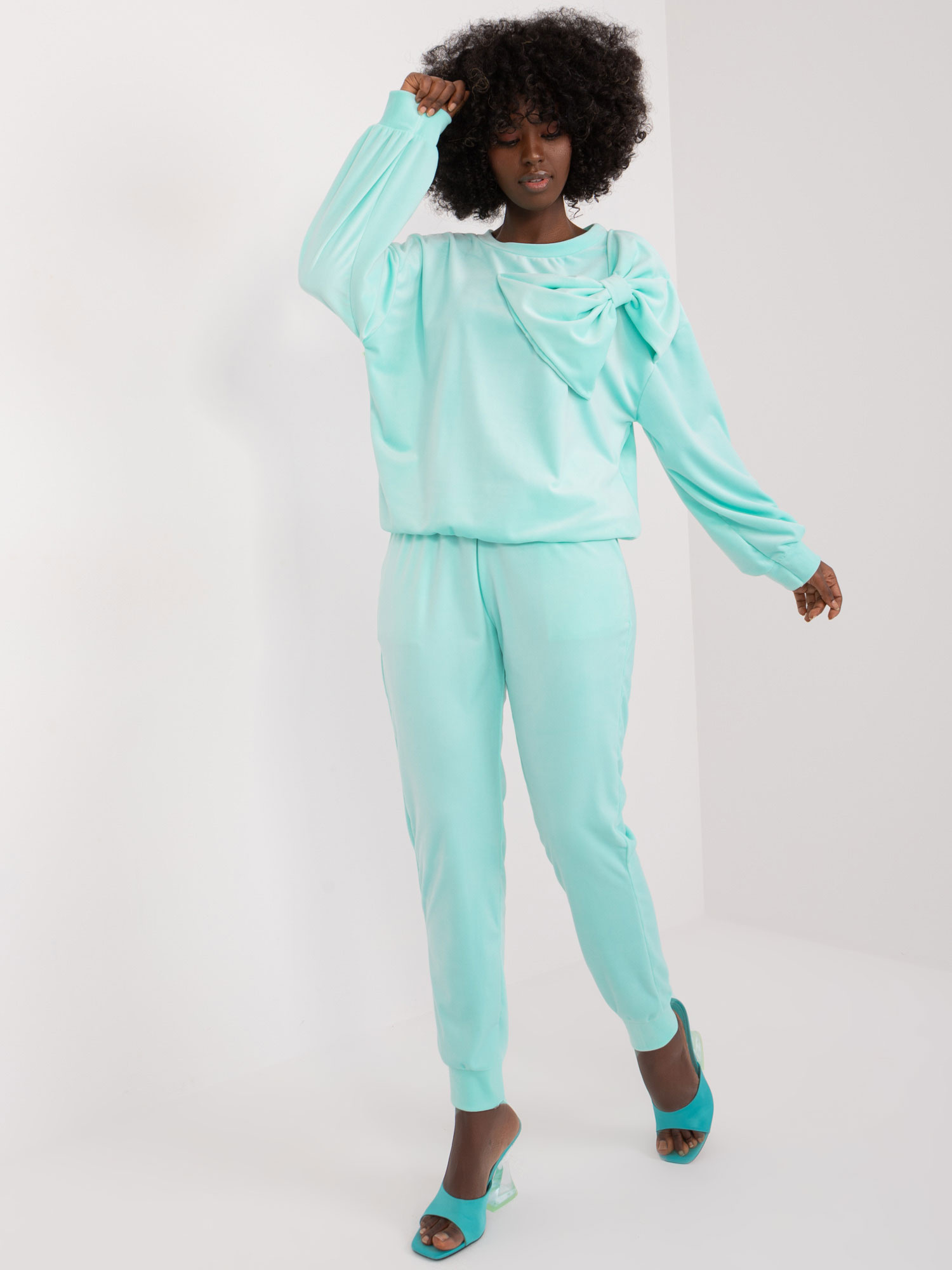 Mintová súprava s mašľou DHJ-KMPL-8831.14X-mint Veľkosť: ONE SIZE