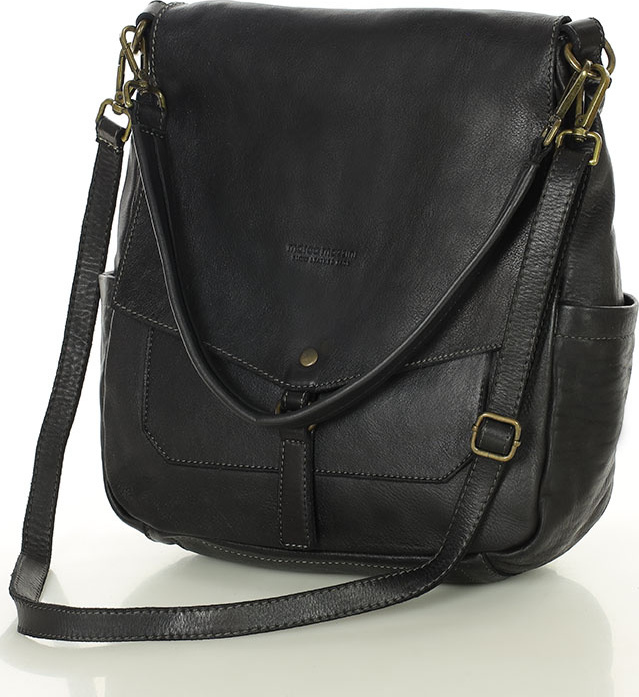 MARCO MAZZINI čierna crossbody z prírodnej kože (v187f) Veľkosť: ONE SIZE