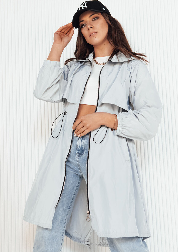 Svetlosivá ľahká prechodná parka WOLINA TY4153 Veľkosť: ONE SIZE