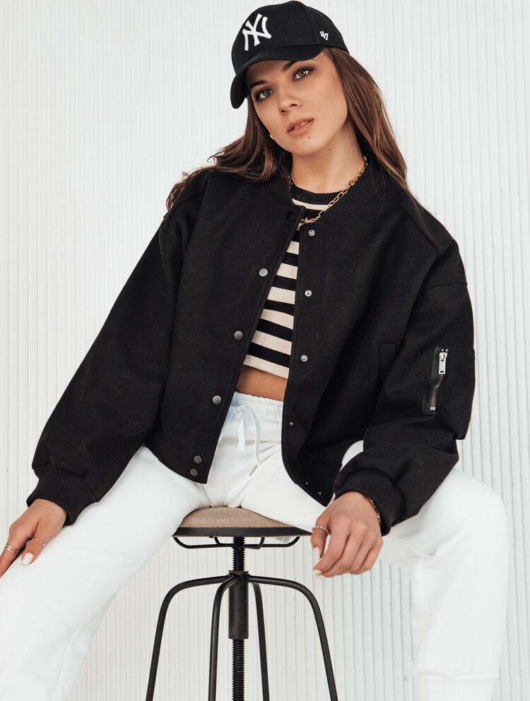 Čierna dámska bomber bunda BONDAI TY4147 Veľkosť: ONE SIZE