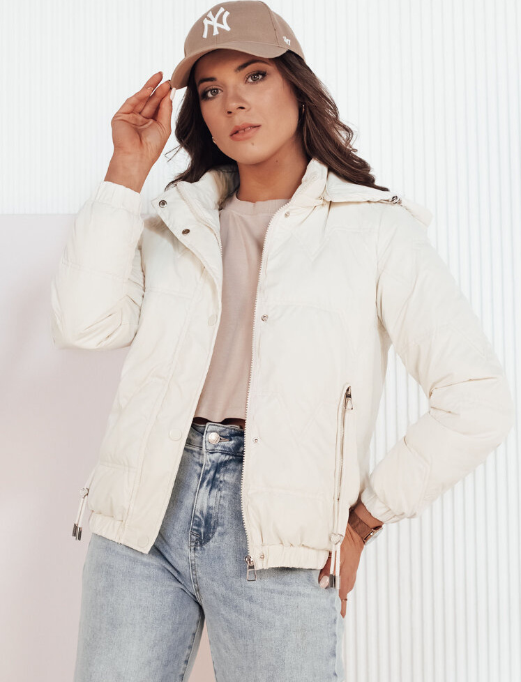 Smotanová prešívaná prechodová bunda ZERNI TY4176 Veľkosť: 2XL