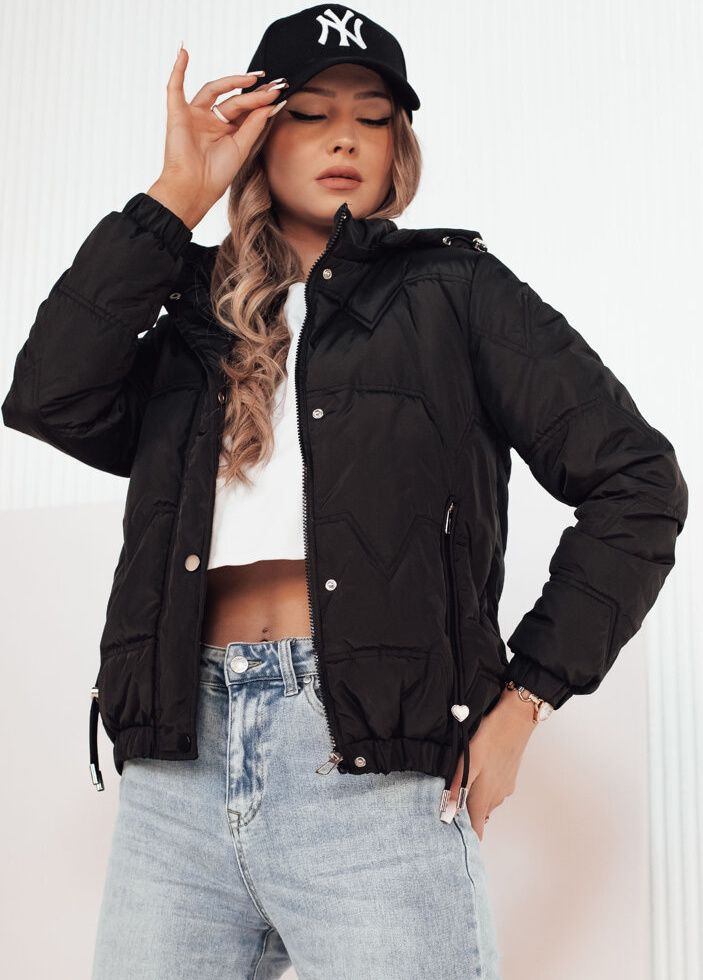 Čierna prešívaná prechodná bunda ZERNI TY4175 Veľkosť: L