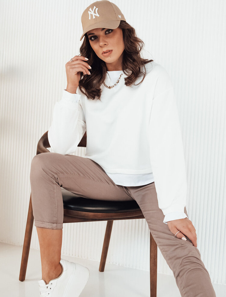 Biela mikina LORAN BY1251 Veľkosť: ONE SIZE