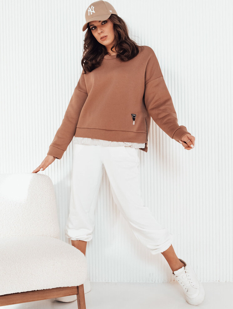 Svetlohnedá mikina BIFAL BY1256 Veľkosť: ONE SIZE