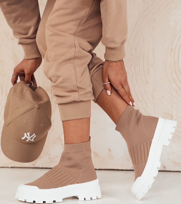 Hnedé textilné členkové tenisky ORCE ZY0471 Veľkosť: 38