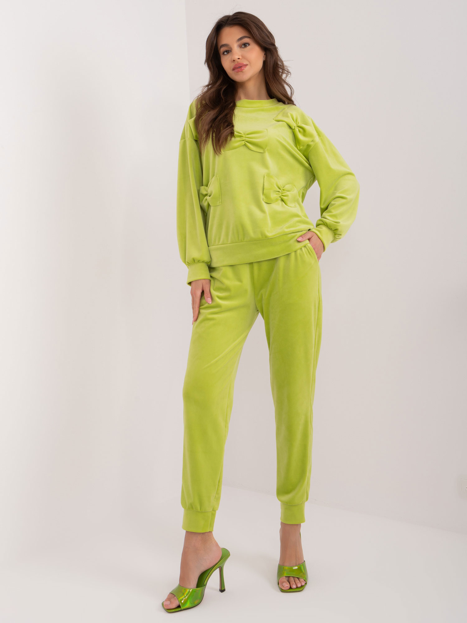 Limetková súprava s mašličkami DHJ-KMPL-8850.68-limon Veľkosť: ONE SIZE