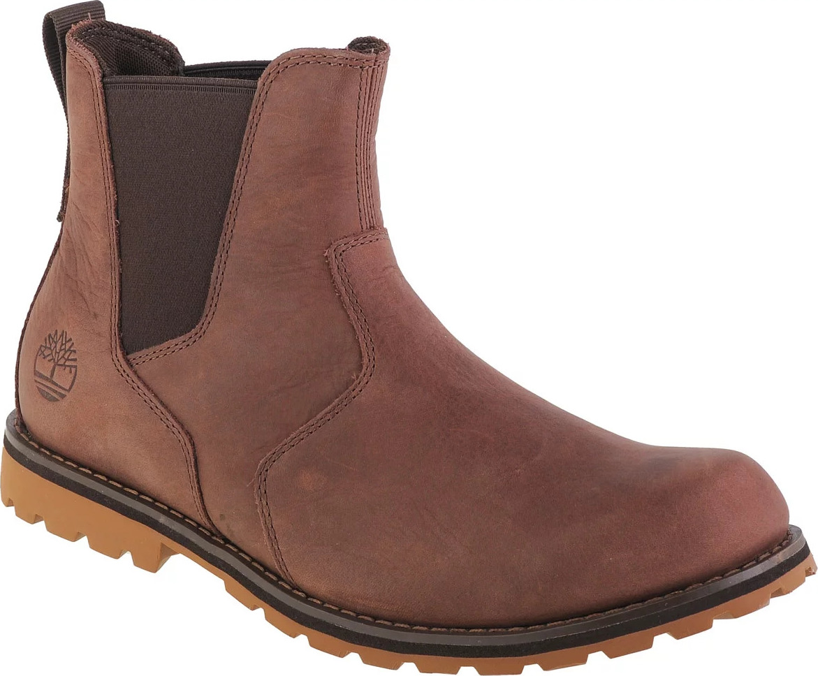 Hnedé pánske kožené topánky Timberland Attleboro PT Chelsea 0A6259 Veľkosť: 41
