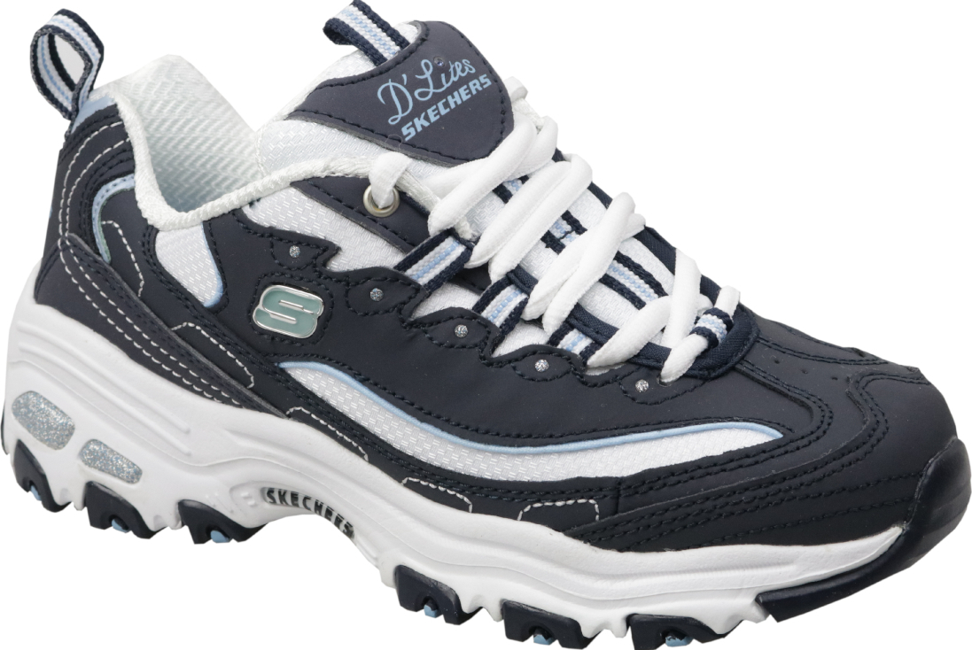 TMAVOMODRÉ TENISKY SKECHERS D\'LITES - BIGGEST FAN 11930-NVW Veľkosť: 36