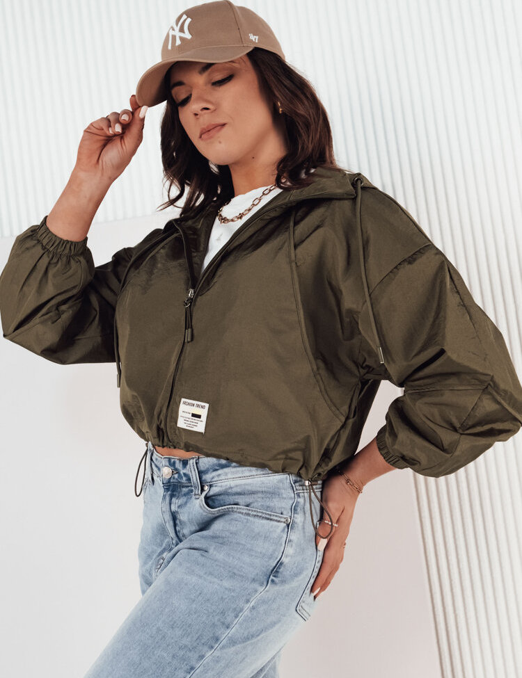 KHAKI CROP BUNDA ISCAR TY4210 Veľkosť: XL