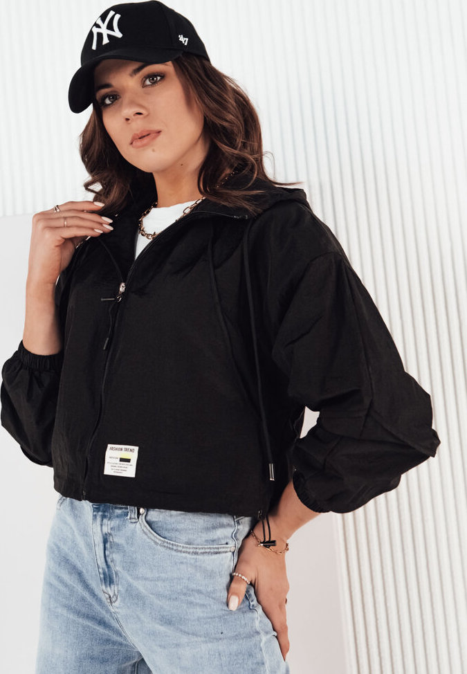 Čierna crop bunda ISCAR TY4209 Veľkosť: S