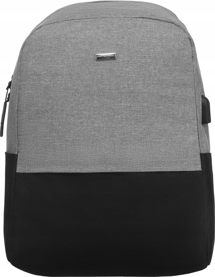Peterson sivo-čierny batoh s USB portom PTN 32703 Veľkosť: ONE SIZE
