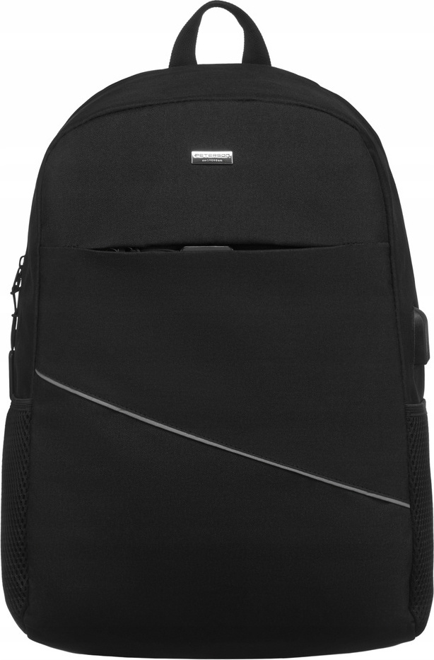 Peterson čierny batoh s priehradkou na notebook PTN 32702 Veľkosť: ONE SIZE
