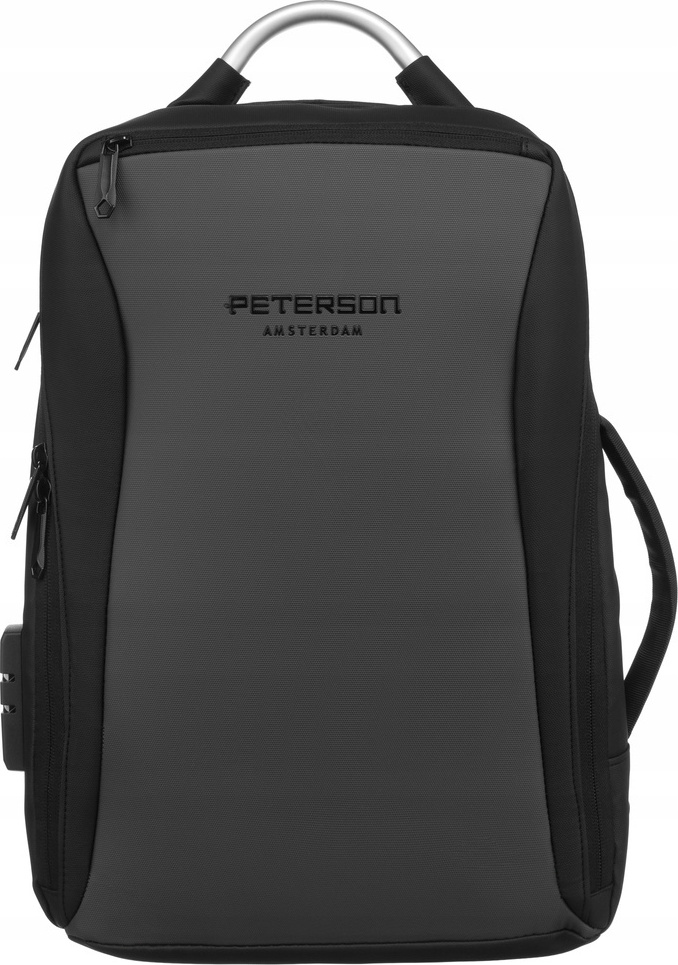 Peterson sivý batoh s USB portom PTN 2304 Veľkosť: ONE SIZE
