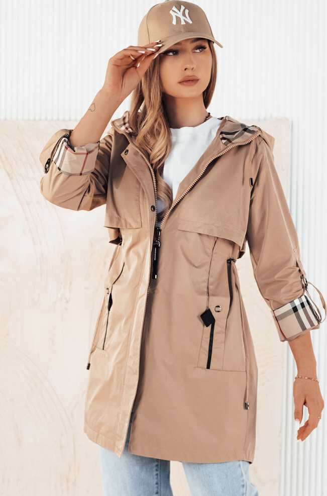 Béžová parka VERDU TY4224 Veľkosť: S