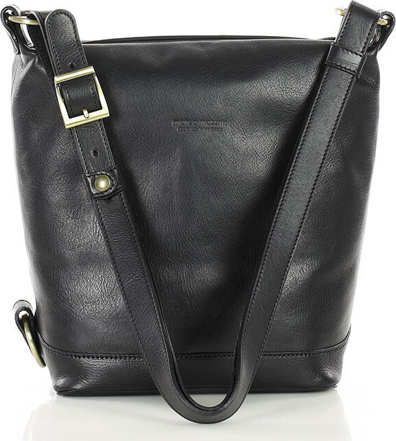 MARCO MAZZINI čierna kožená taška cez rameno (415c) Veľkosť: ONE SIZE