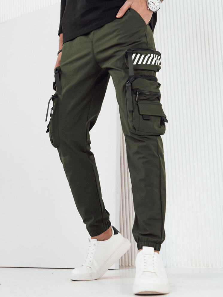 Khaki cargo tepláky UX4160 Veľkosť: M