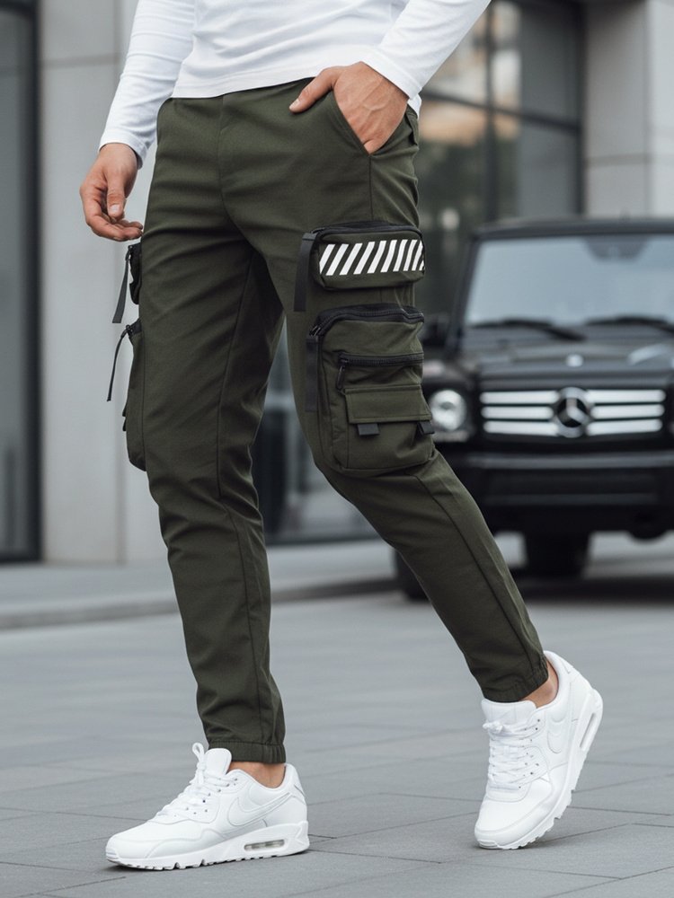 Khaki cargo tepláky UX4160 Veľkosť: 2XL