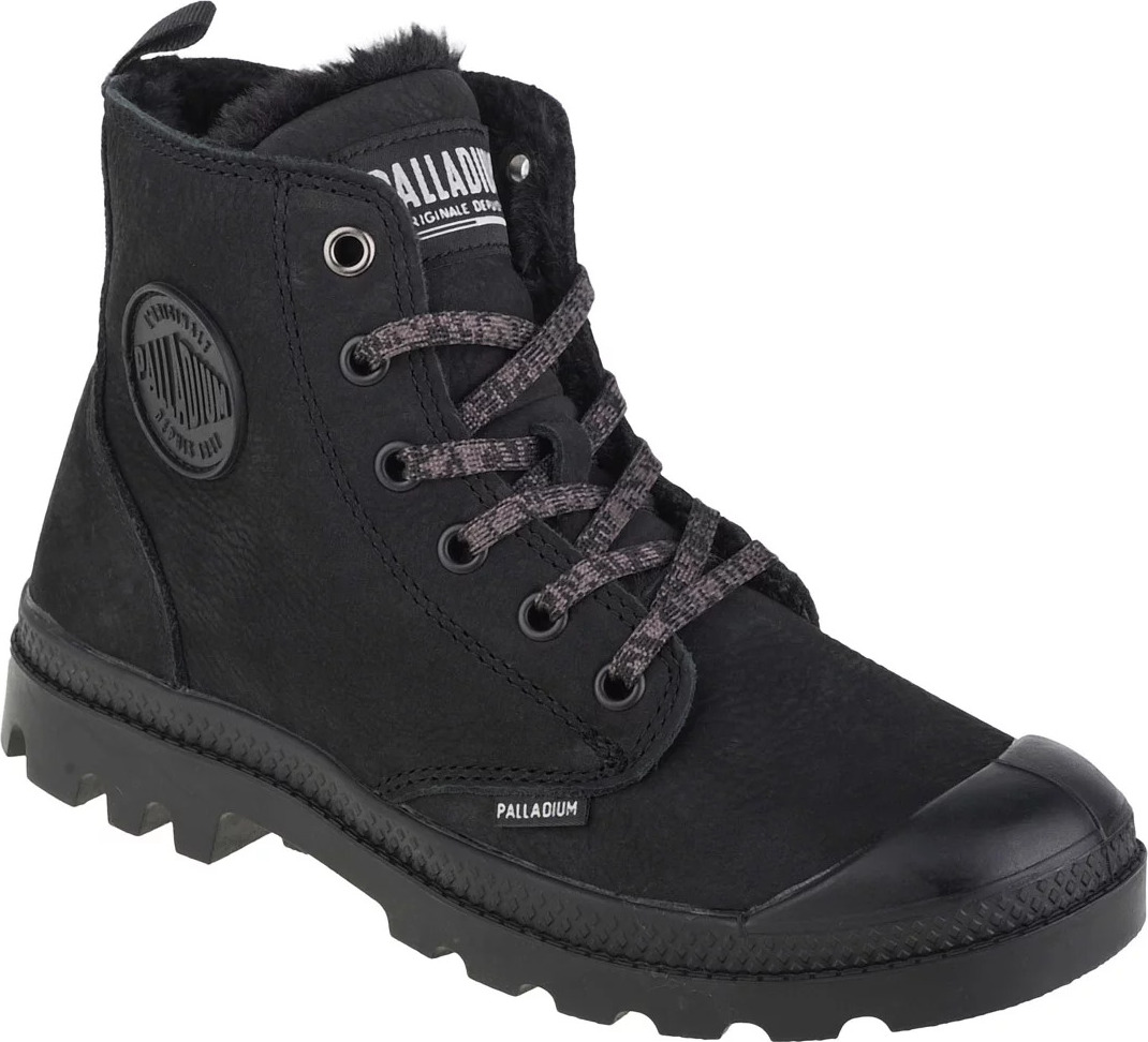 ČIERNE ZATEPLENÉ ČLENKOVÉ TENISKY PALLADIUM PAMPA HI ZIP WL 95982-010-M Veľkosť: 38