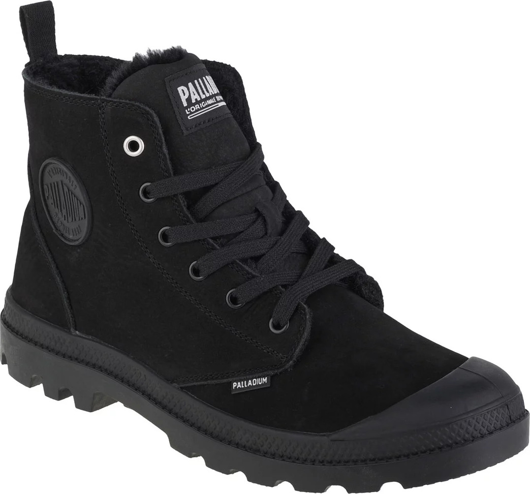 ČIERNE ZATEPLENÉ ČLENKOVÉ TENISKY PALLADIUM PAMPA HI ZIP WL 05982-010-M Veľkosť: 44