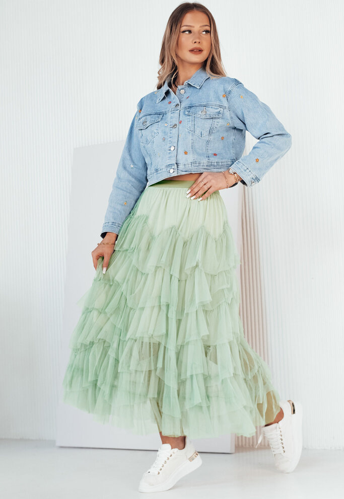 Mintová tylová midi sukňa MILANI CY0430 Veľkosť: ONE SIZE