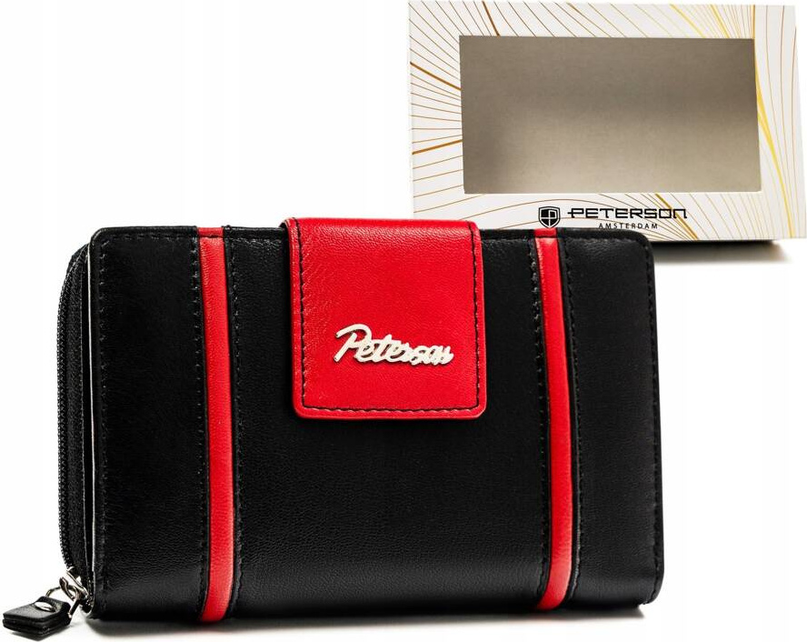 Peterson čierna dámska kožená peňaženka Y614 PTN KA-27 Veľkosť: ONE SIZE
