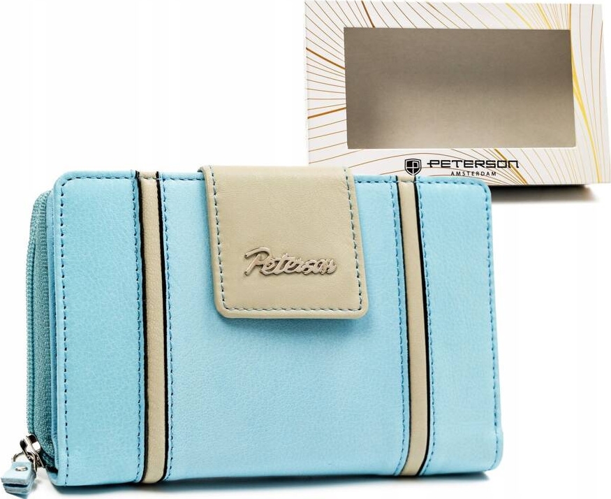 Peterson svetlomodrá dámska kožená peňaženka Y613 PTN KA-27 Veľkosť: ONE SIZE