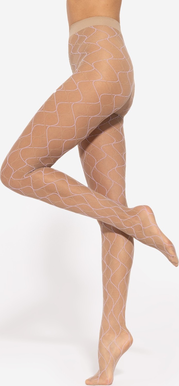 Silonky so vzorom mozaiky Gatta Mosaica wz.03 20 deň Veľkosť: S, Barva: svetlofialová