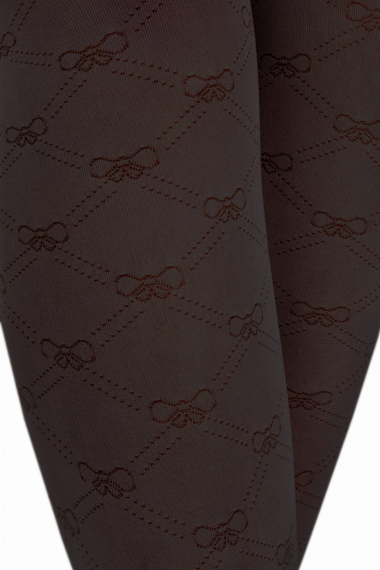 Dievčenské silonky s mašličkovým vzorom Noviti RM011 Natalia 3D 30 deň Veľkosť: 104-110, Barva: čierne mašličky