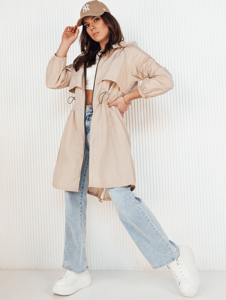 Béžová parka WOLINA TY4155 Veľkosť: ONE SIZE
