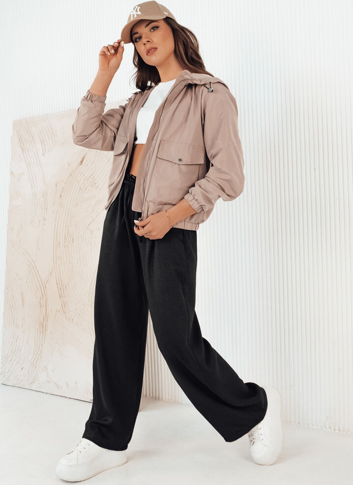 Tmavobéžová prechodná bunda s vreckami BELIJ TY4255 Veľkosť: S