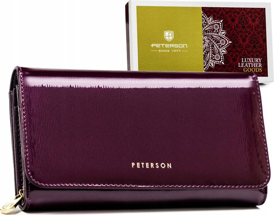 Peterson Tmavofialová dámska kožená peňaženka Y629 PTN 421077-SH Veľkosť: ONE SIZE