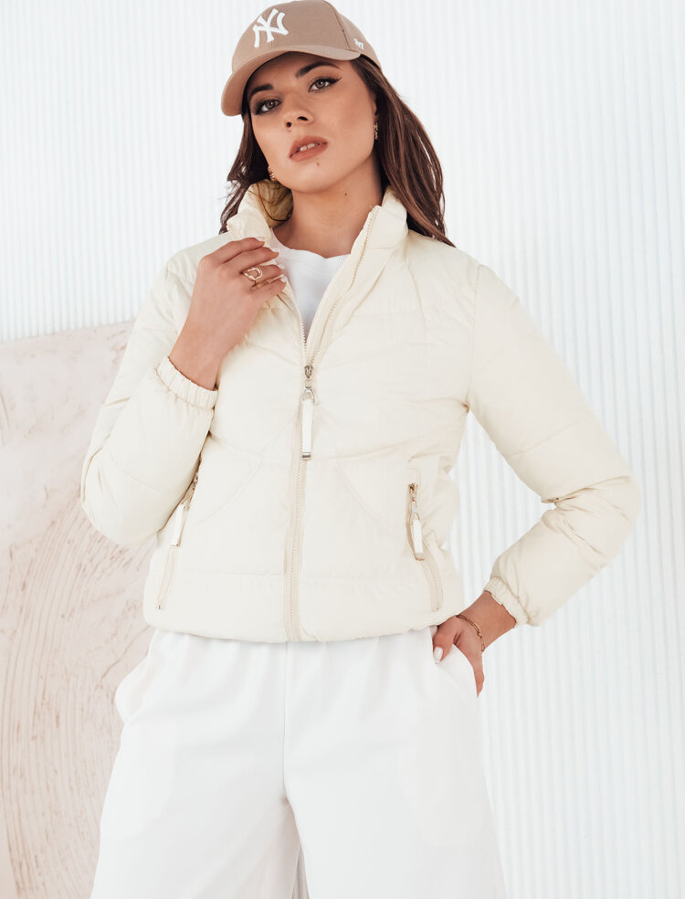 Smotanová prešívaná bunda SALECA TY4252 Veľkosť: S